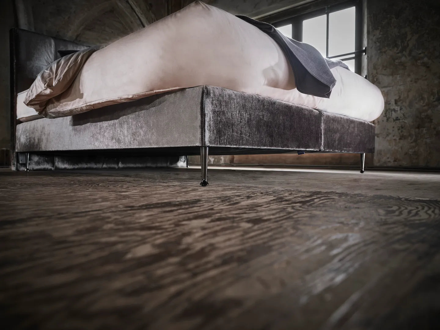 Pullman Silverline en Goldline boxspring met gestoffeerde bedbodems