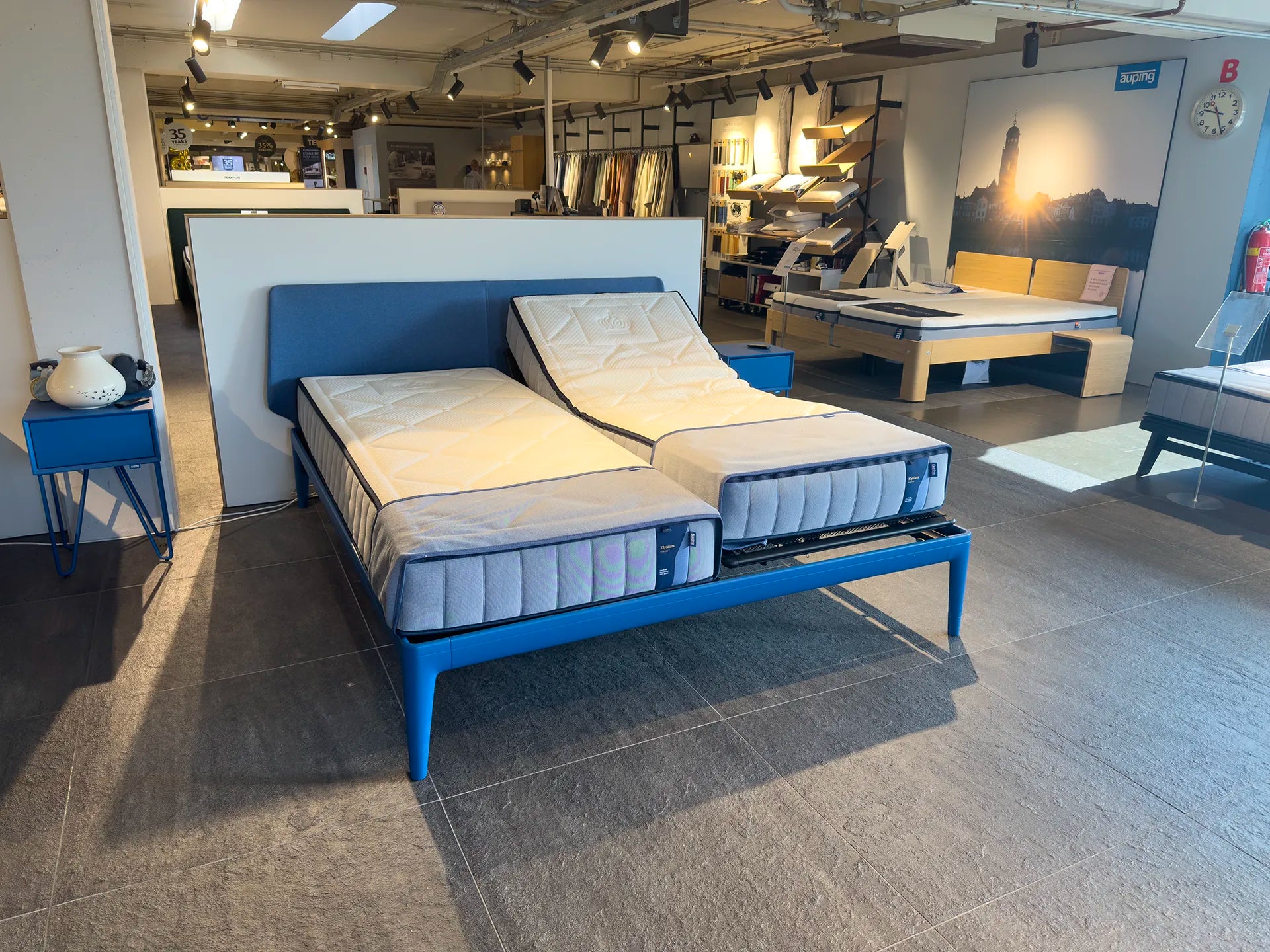 Auping Essential 3-Motorig Royal Blue 180 x 210 cm (Showroommodel)