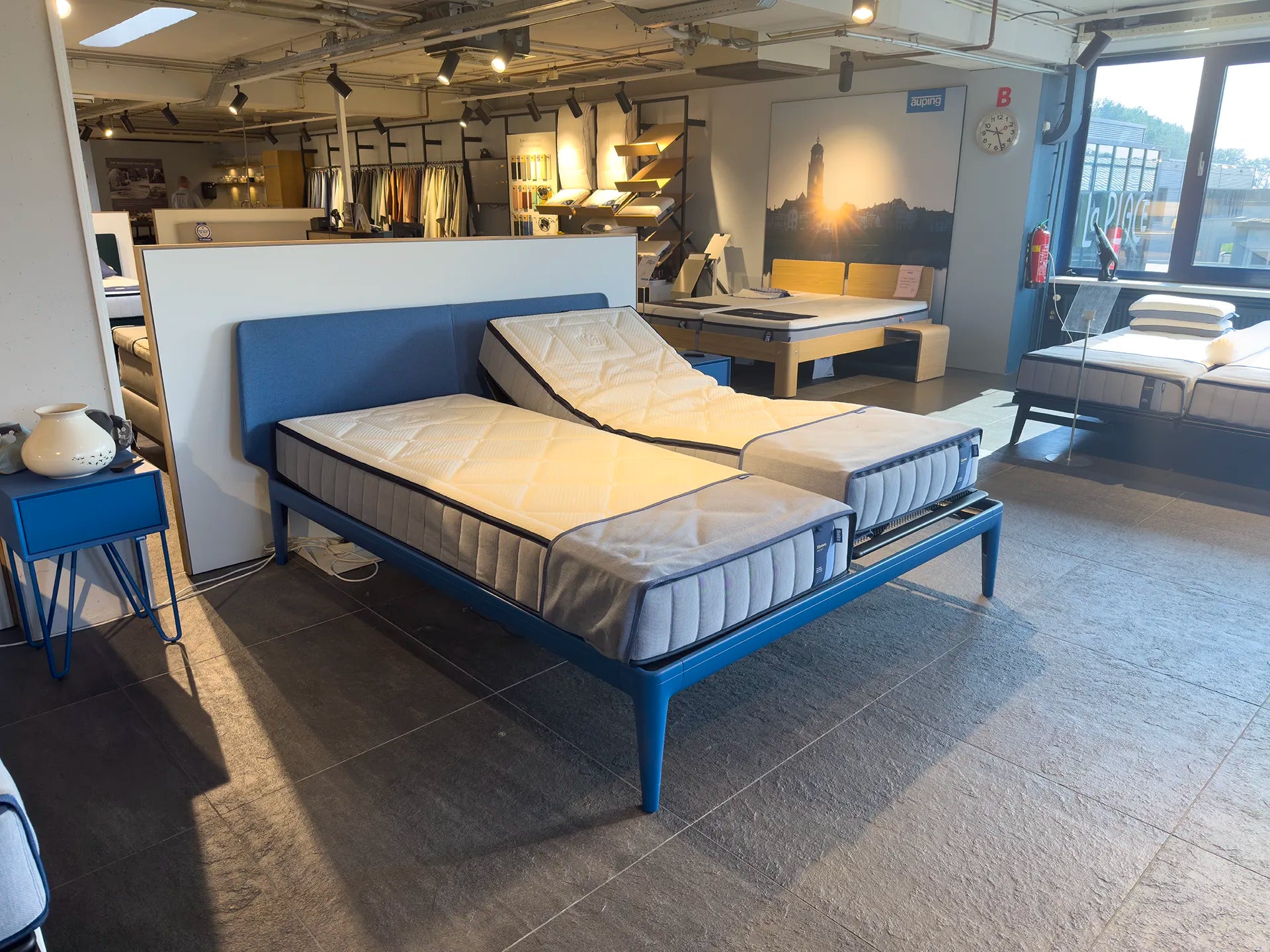 Auping Essential 3-Motorig Royal Blue 180 x 210 cm (Showroommodel)