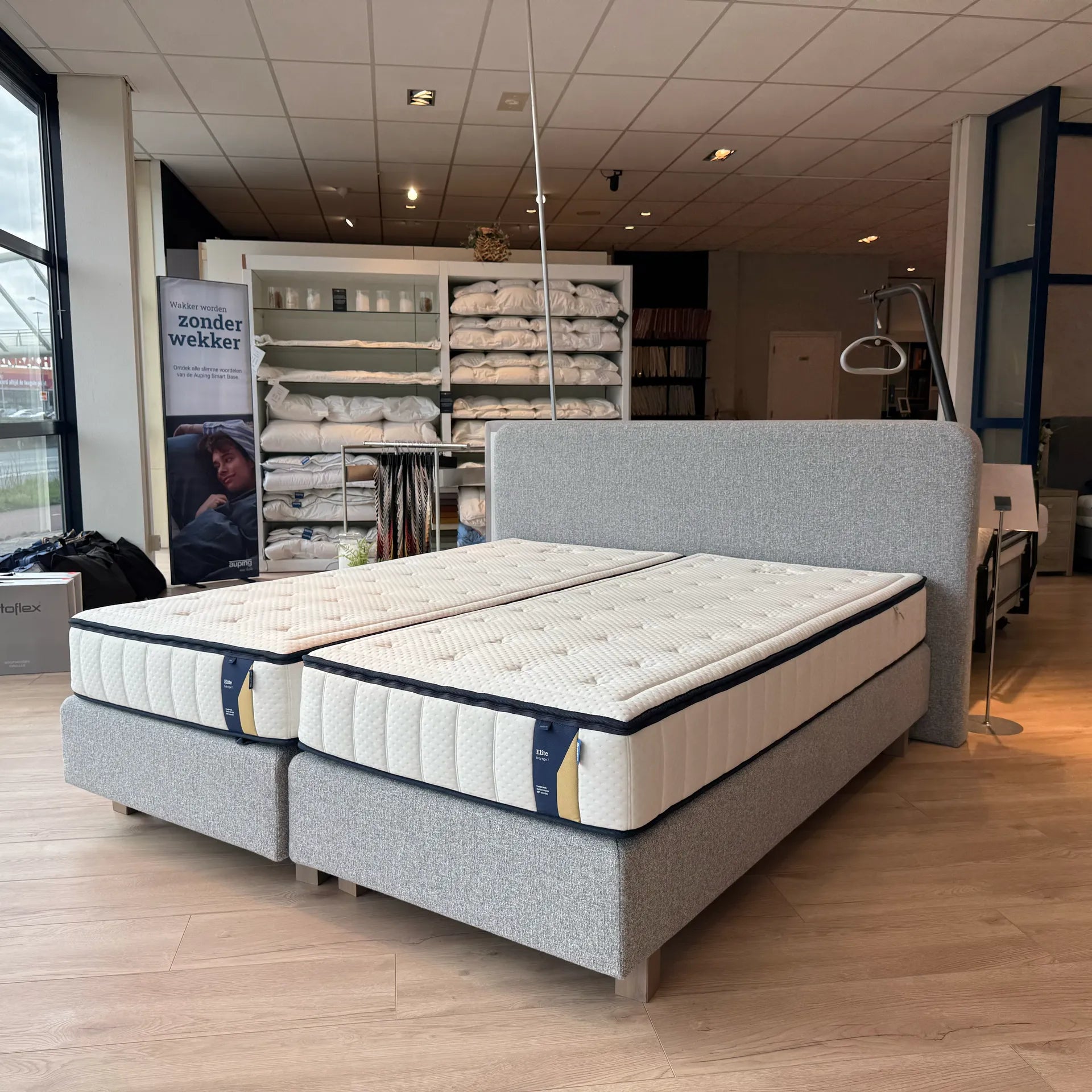Auping Elite matrassen op boxspring Wake Up