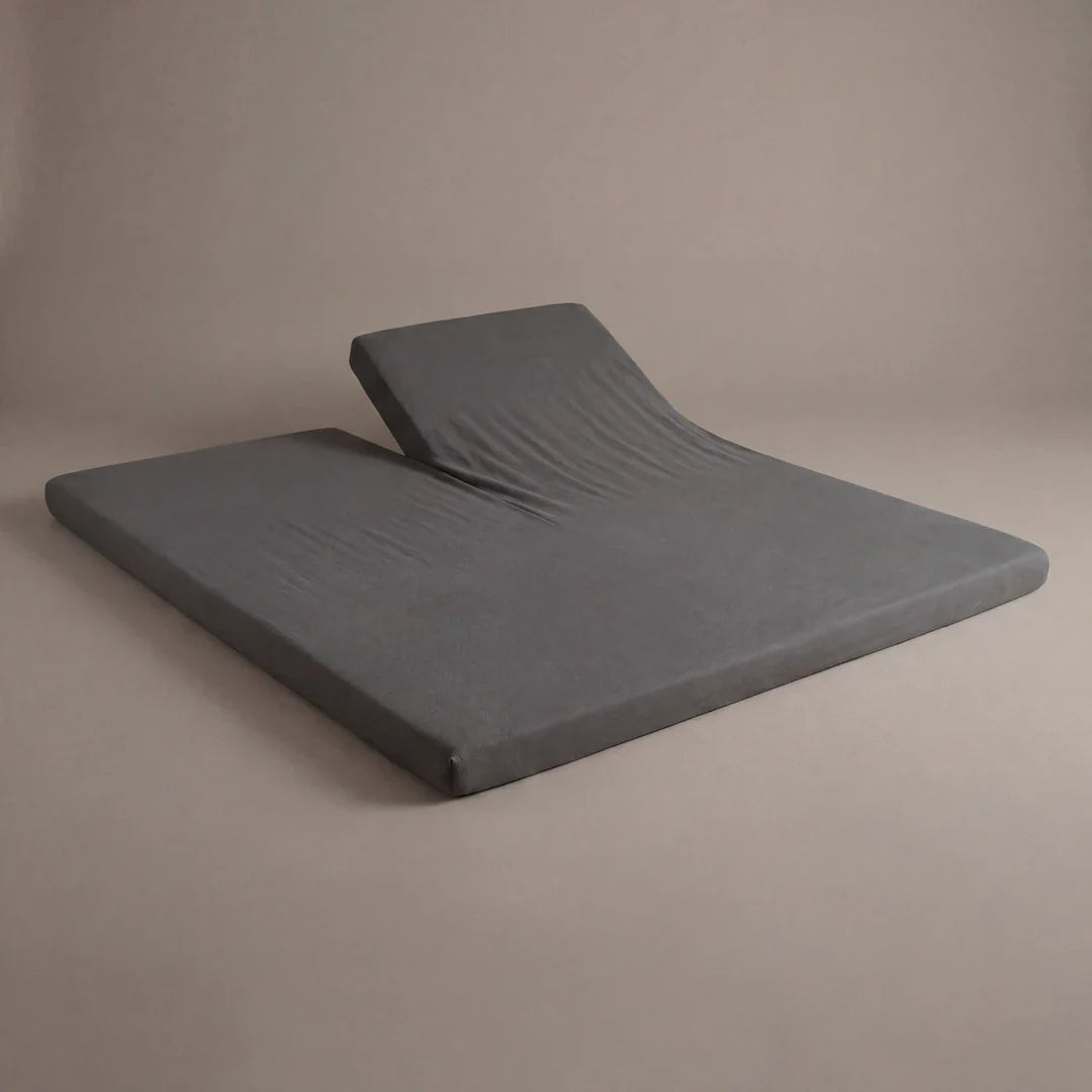Jersey Essential splittopperhoeslaken Dark Grey