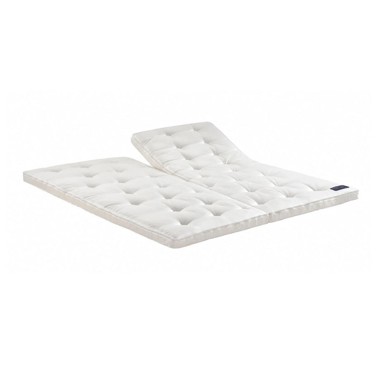 Pullman Goldline Supreme Natuurlatex splittopper met één omhoogstaand hoofdeinde en zichtbare split