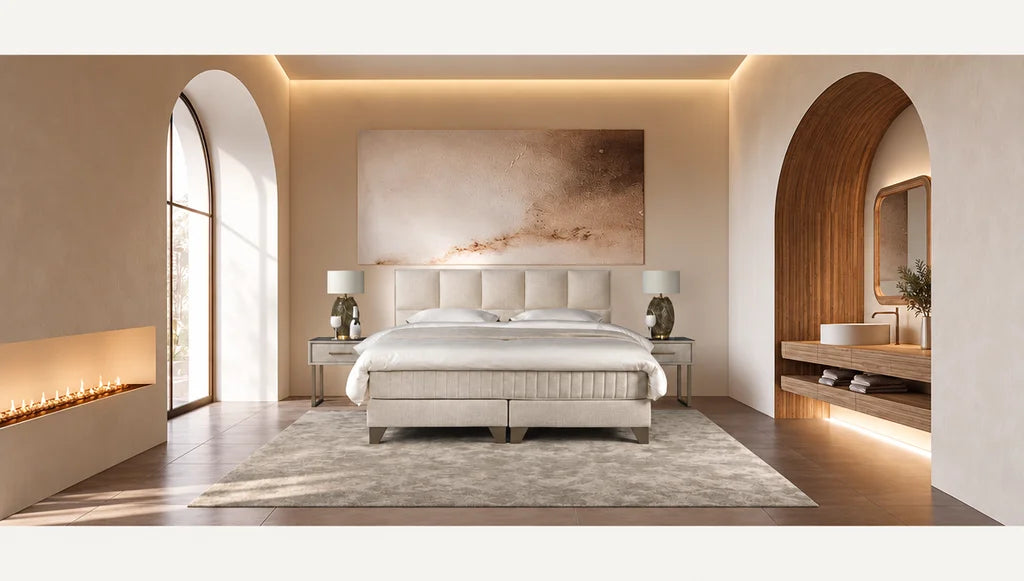 Serta Hollywood Premium boxspring in luxe slaapkamer