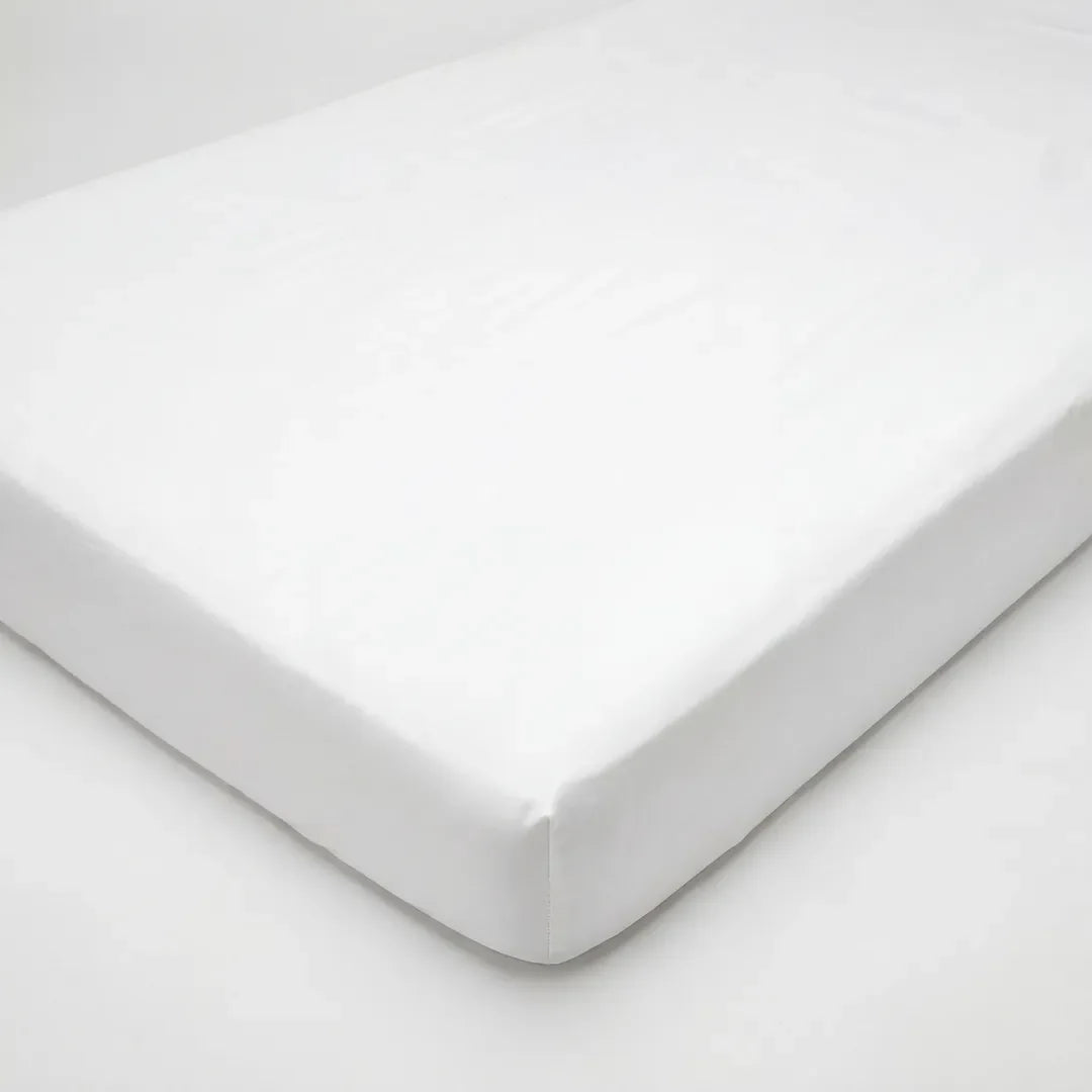 Wit 100% Katoensatijn Topper hoeslaken