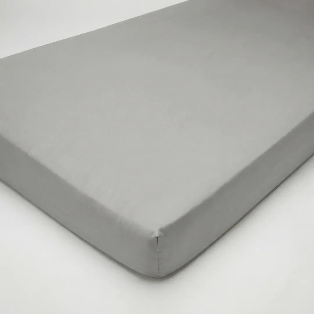 Zilvergrijs 100% Katoensatijn Topper hoeslaken