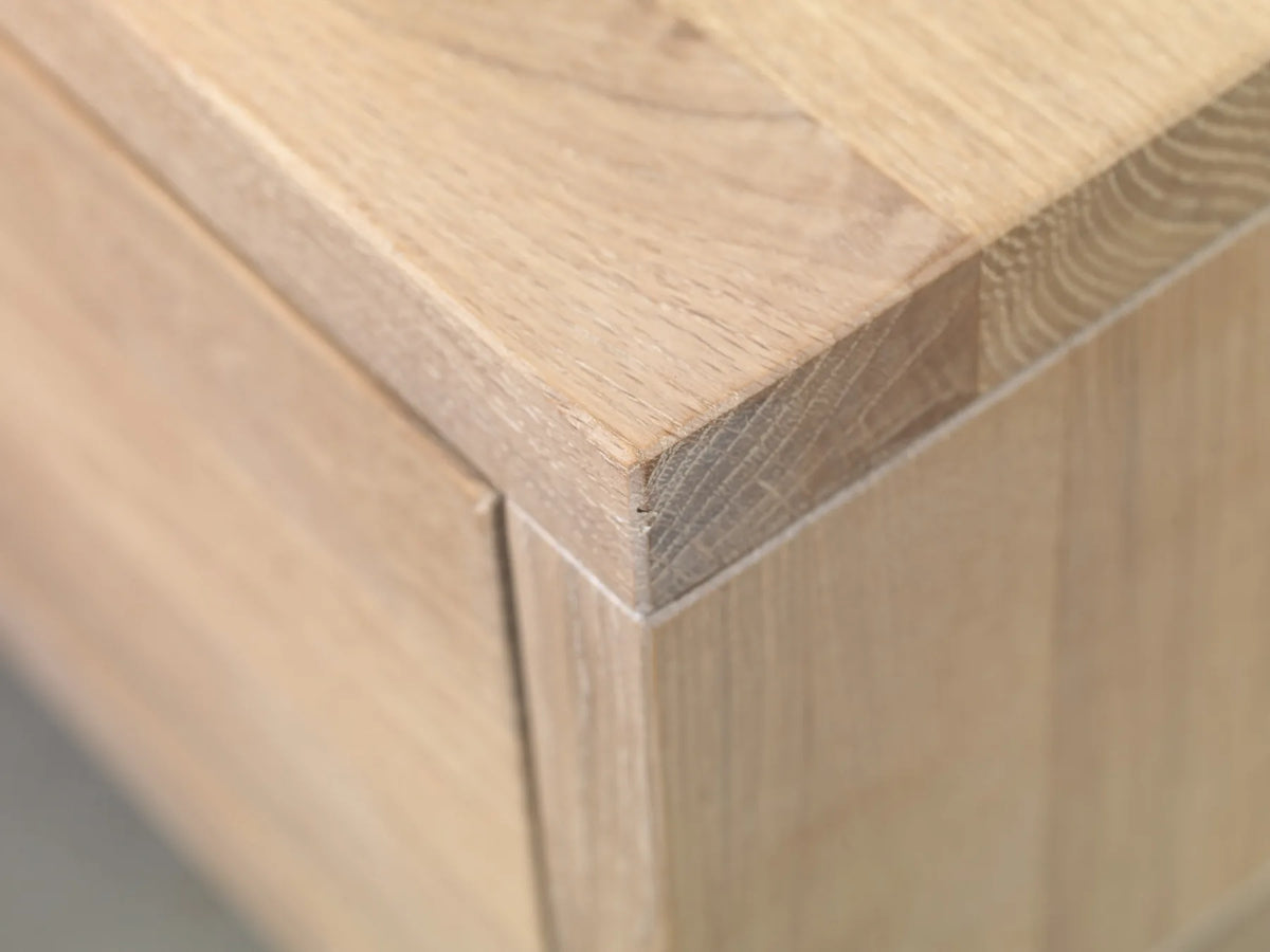 Wake Up Diamant detail van massief eiken houtverbinding